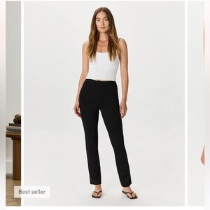 Quince Ultra-Stretch Ponte Straight Leg Pants Black Size S